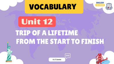 Unit 12 Trip of a lifetime From the start to finish.