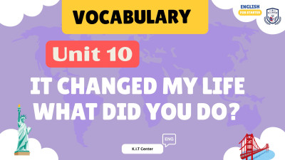 Unit 10  It changed my life What did you do.