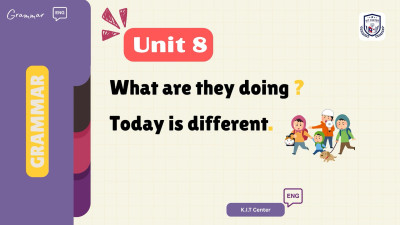 Unit 8 What are they doing. Today is different