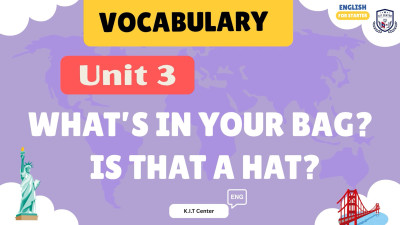 Unit 3 What’s in your bag. Is that a hat