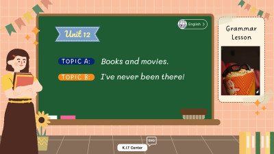 level 1 unit 12  A. Books and movies. B. I've never been there!