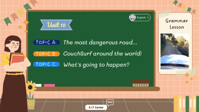 level 1 unit 10  A. The most dangerous road... B. CouchSurf around the world! C. What's going to happen