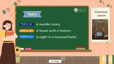 level 1 unit 8  A. A murder story. B. A house with a history. C. A night in a haunted hotel