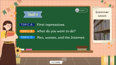 level 1 unit 11 A. First impressions. B. What do you want to do. C. Men, women, and the Internet