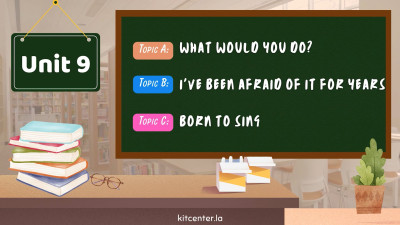 Unit 9 What would you do. I've been afraid of it for years . Born to sing